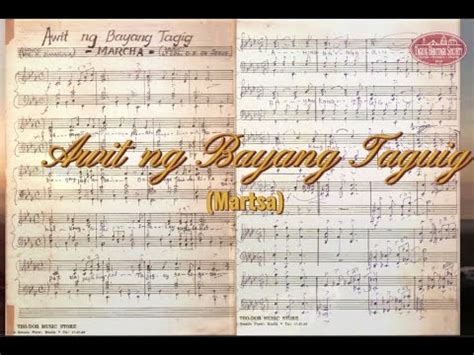 taguig hymn lyrics|AWIT NG TAGUIG (Martsa) .